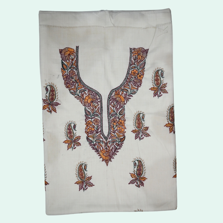 Khadi Cotton Sozni Embroidered Suit