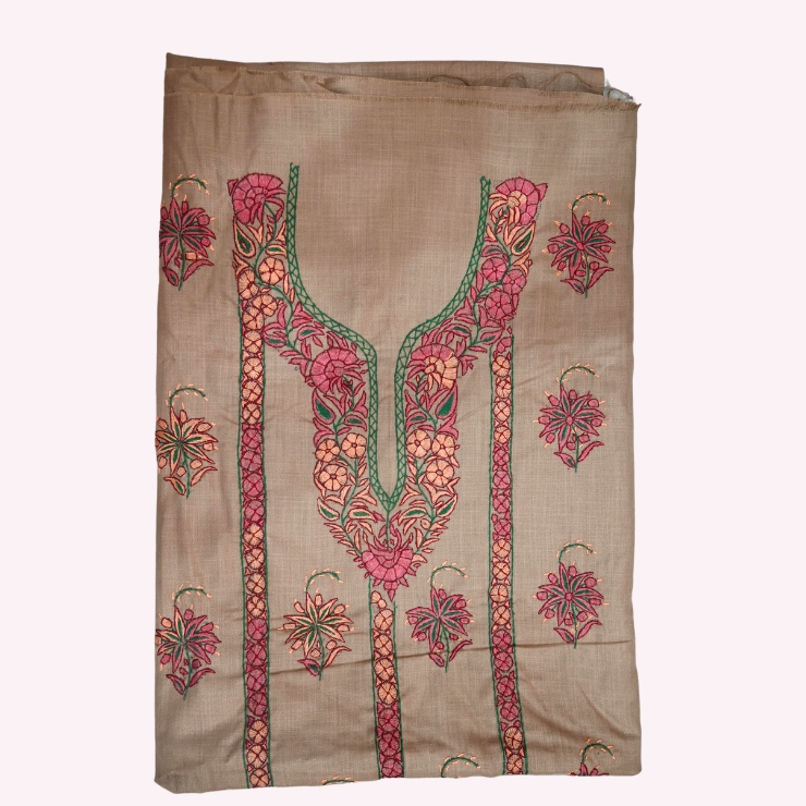 Khadi Cotton Sozni Embroidered Suit