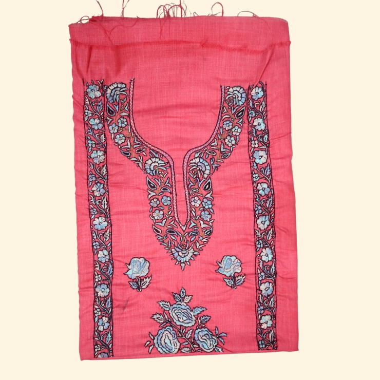 Khadi Cotton Sozni Embroidered Suit