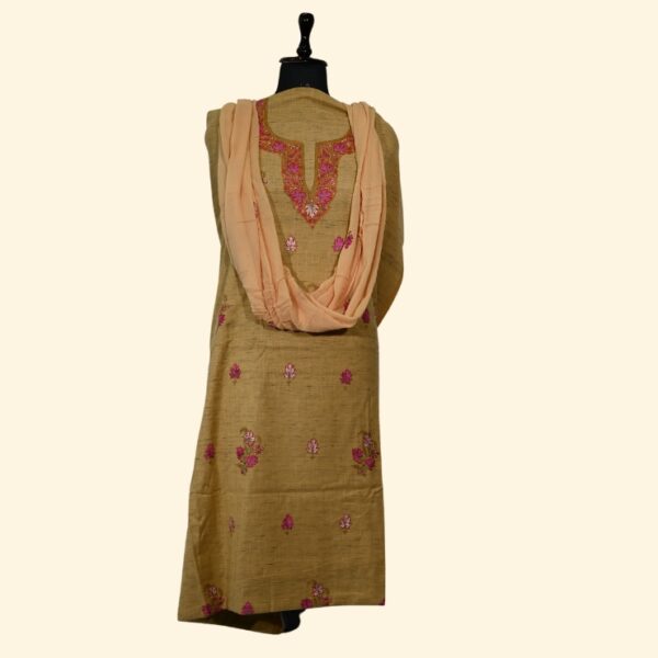 Khadi Cotton Sozni Embroidered Suit